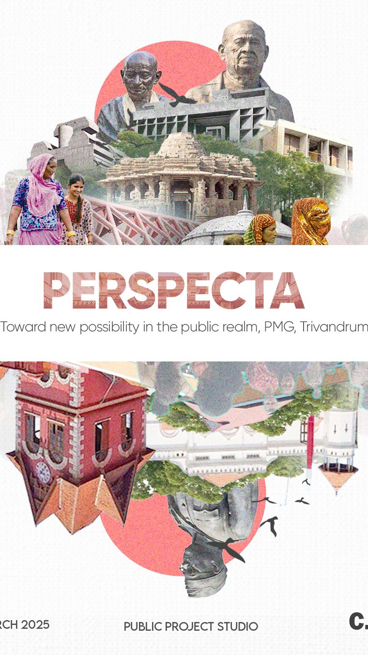 PERSPECTA 
Toward new possibility in the public realm.

An exploration of how architecture can transform civic institutions into welcoming public spaces. Through the study of Ahmedabad’s urban fabric and the redesign of the PMG precinct in Thiruvananthapuram, this studio investigates new ways of fostering accessibility, interaction, and civic engagement—reimagining the public office as a catalyst for a more inclusive and vibrant city.

From the 2025 S9 B.Arch batch documentation.

Writer :Raghav SP @rag.hav._  Neha Anna Cyriac
DOP : Dinakar Dath @dinakardath , Arjun Suresh
Editor : @ap_snehith 
Director : Raghav SP @rag.hav._ 
Faculty: Smitha @smithu_chandrasekharan (Associate Professor), Sini (Associate Professor), Yasmin A @yasminkabeer5 (Assistant Professor)

 #ArchitectureStudio #CivicHub #PublicRealm #UrbanDesign BArch ArchitectureStudents Thiruvananthapuram Ahmedabad DesignExhibition